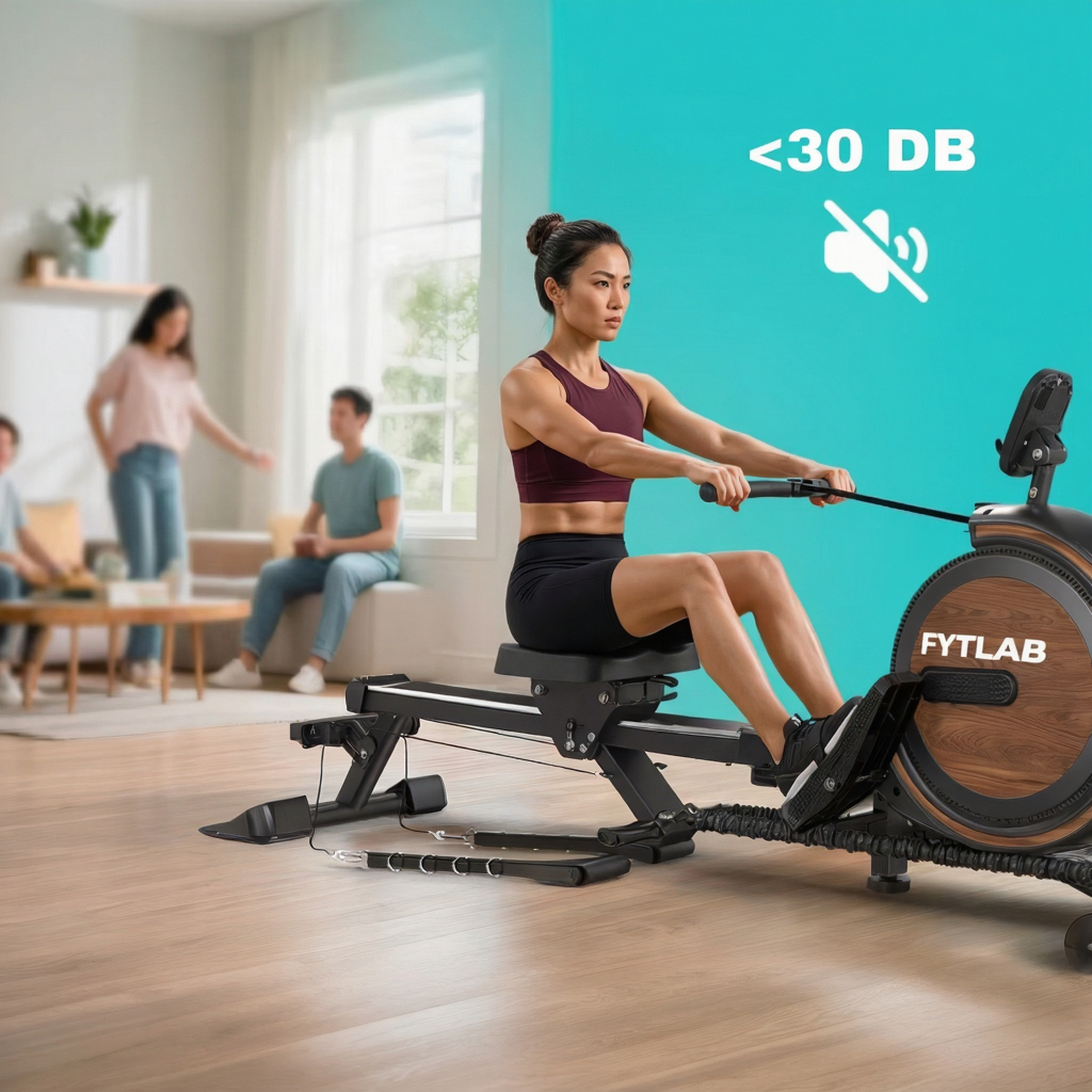 Rameur Magnétique Design Bois – Charge 160 kg | L'atelier Cardio