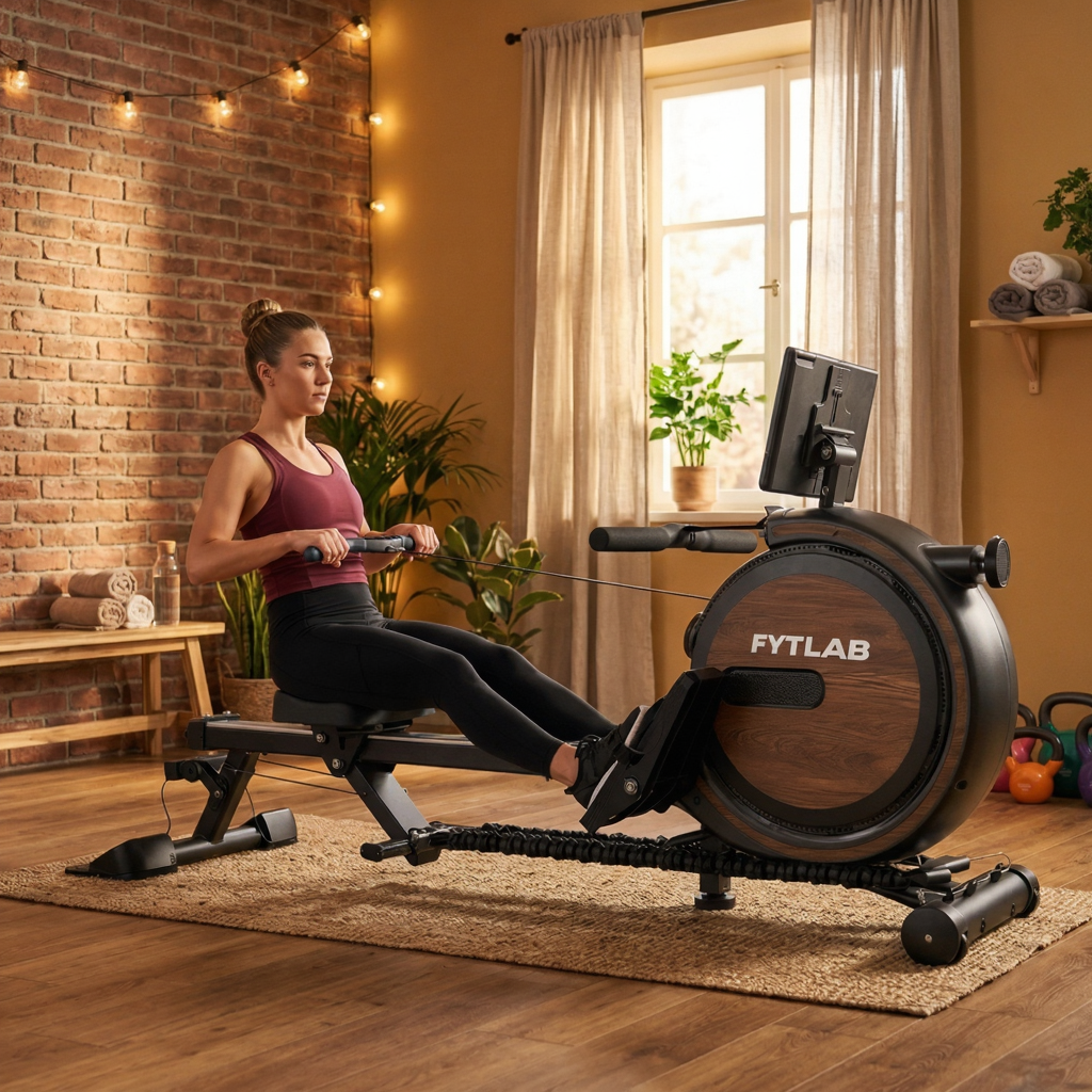 Rameur Magnétique Design Bois – Charge 160 kg | L'atelier Cardio