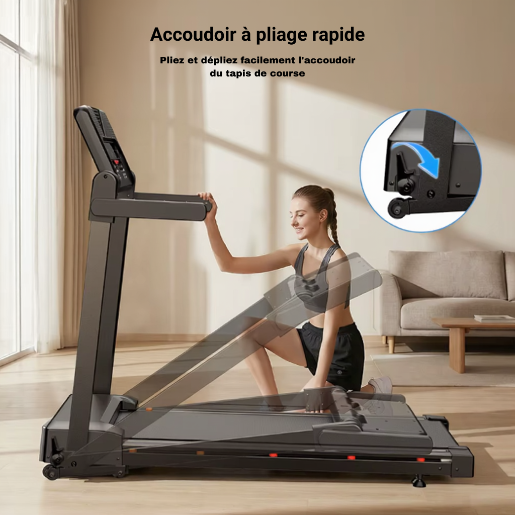 Tapis de Course Pliable - 14 km/h | L'atelier Cardio