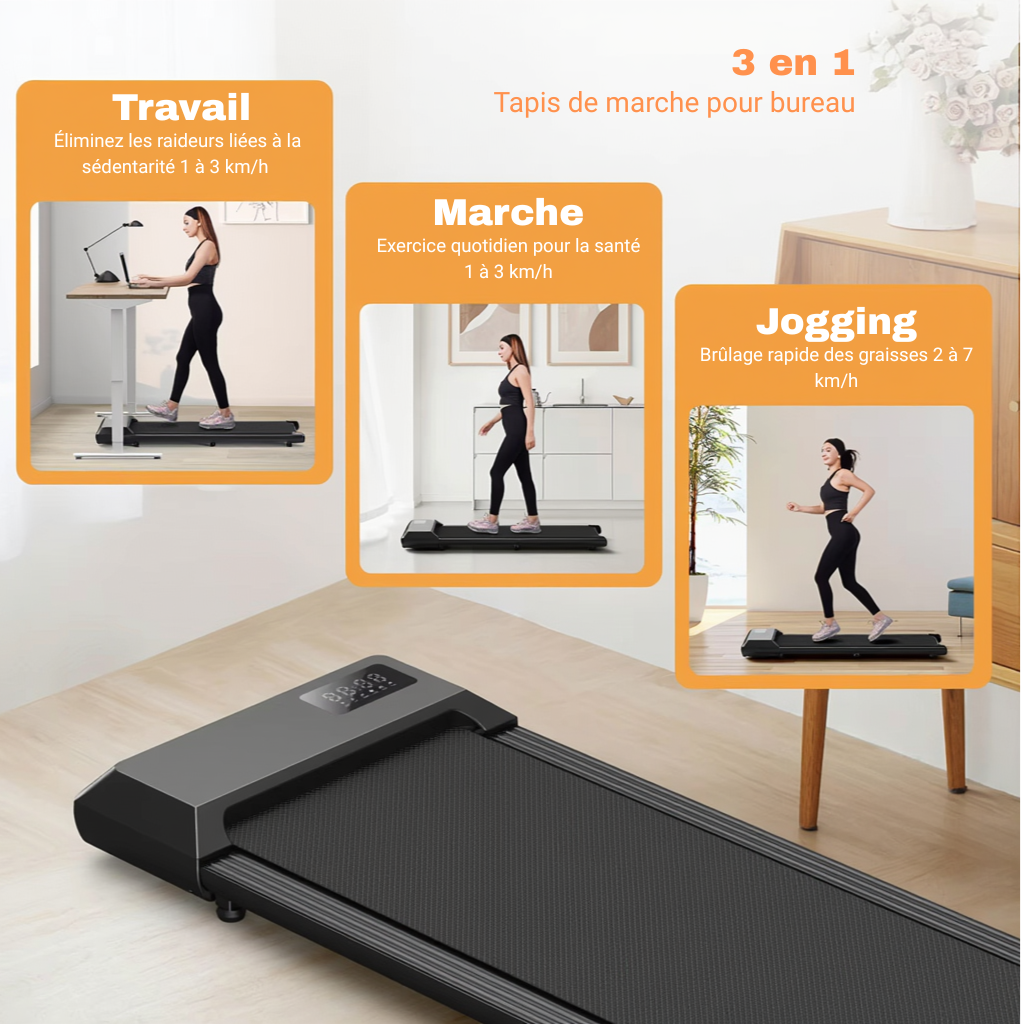 Tapis de Marche Pliable 7 km/h | L'atelier Cardio