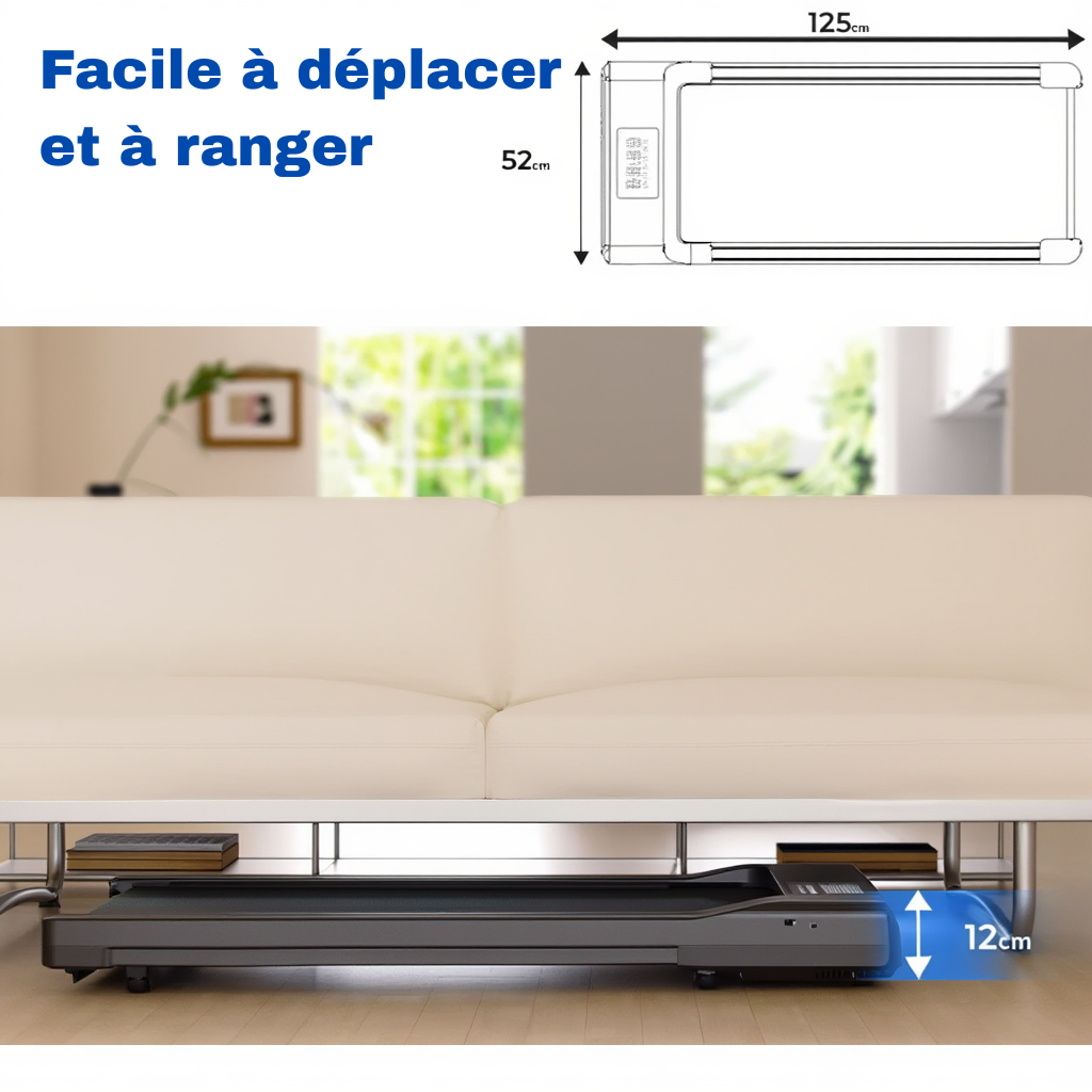 Tapis de Marche Pliable Ultra-Fin 12 cm | L'atelier Cardio