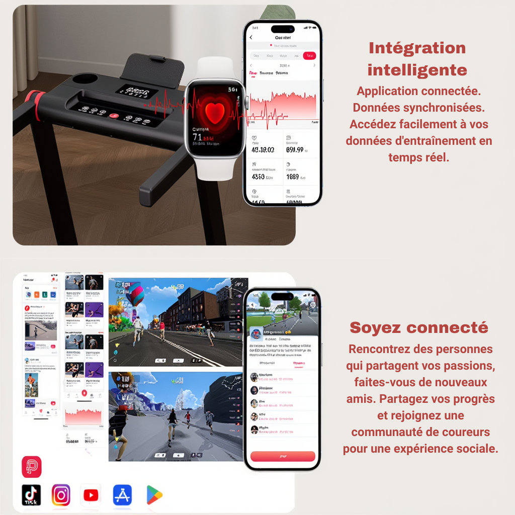Tapis de Marche/Course - 16 km/h - Inclinaison 6 %| L'atelier Cardio