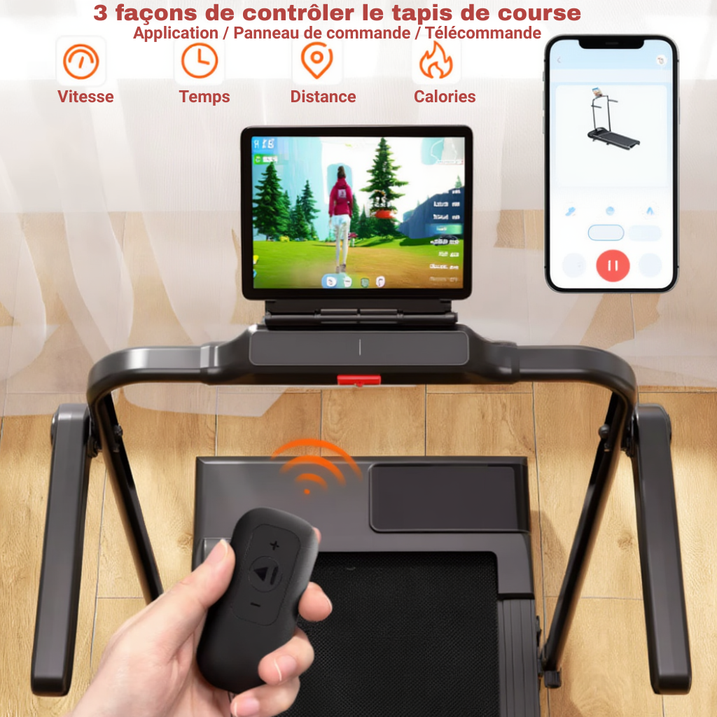 Tapis de Marche/Course Pliable - 12 km/h | L'atelier Cardio
