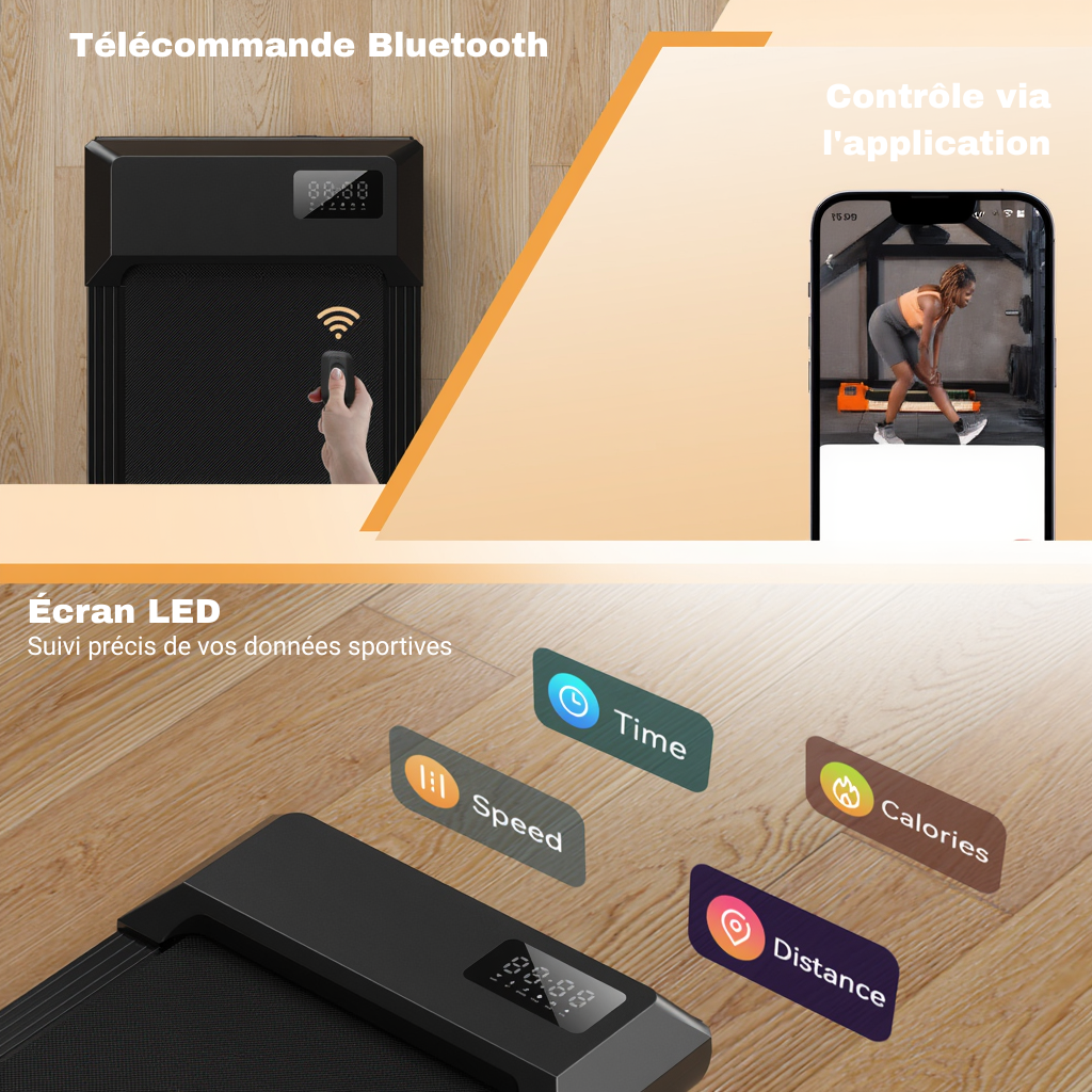 Tapis de Marche Pliable 7 km/h | L'atelier Cardio