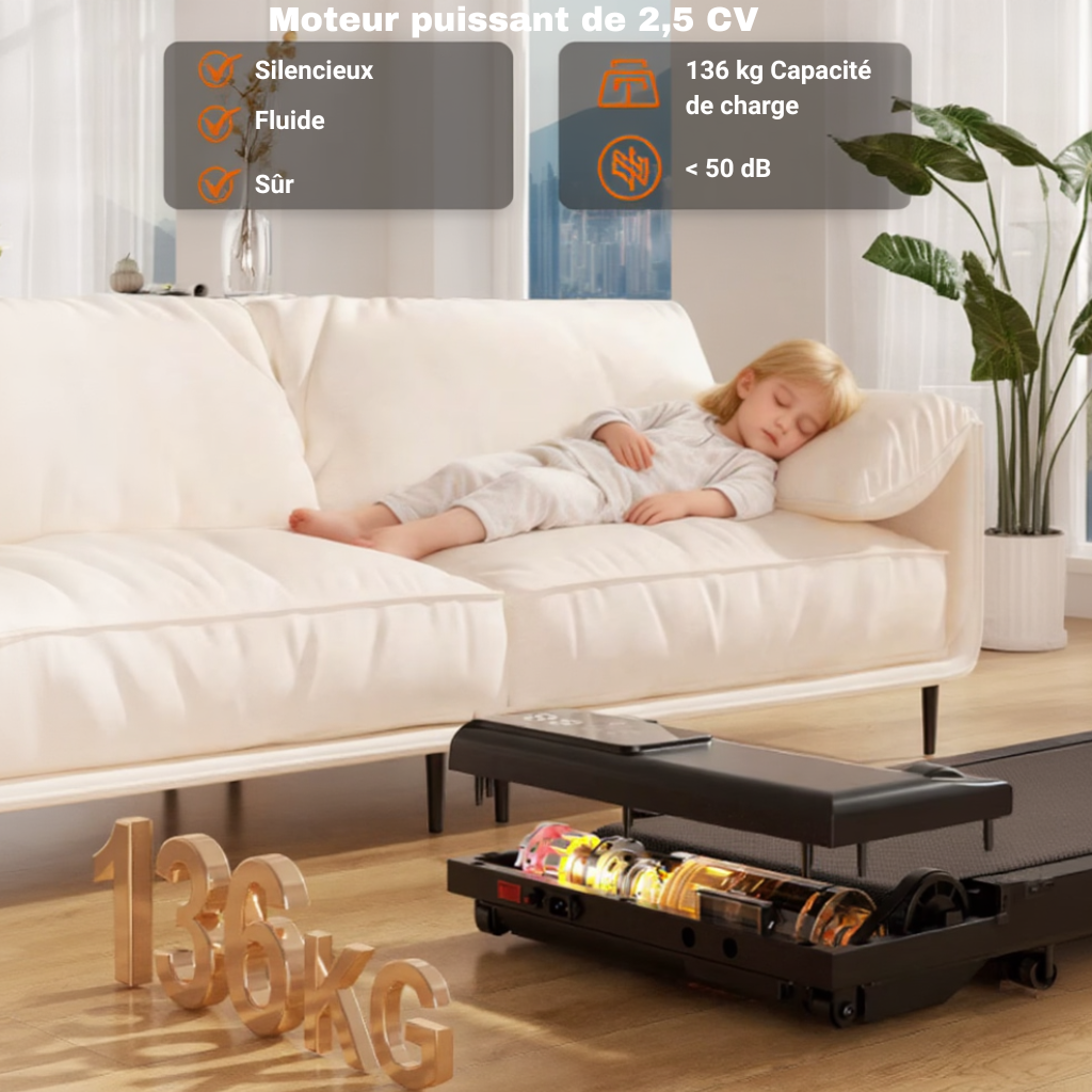 Tapis de Marche/Course Pliable - 12 km/h | L'atelier Cardio