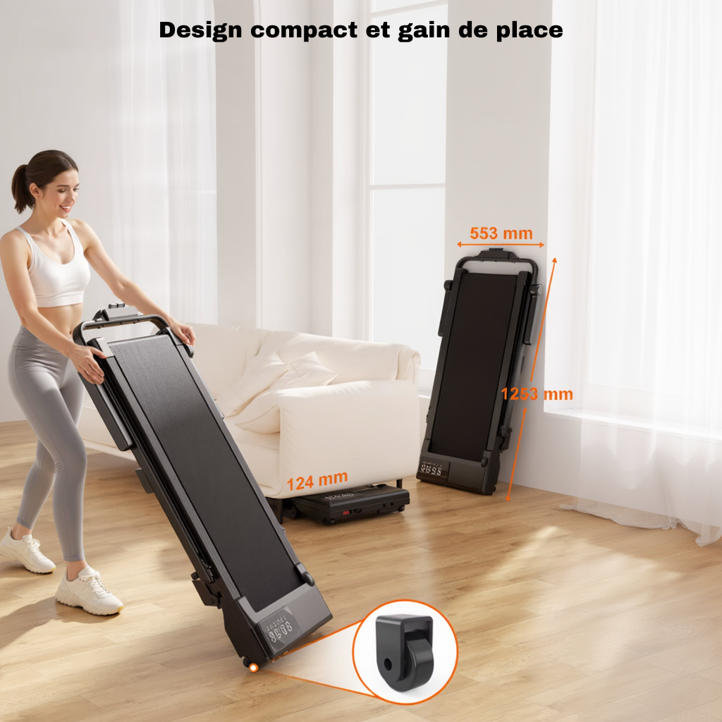 Tapis de Marche/Course Pliable - 12 km/h | L'atelier Cardio