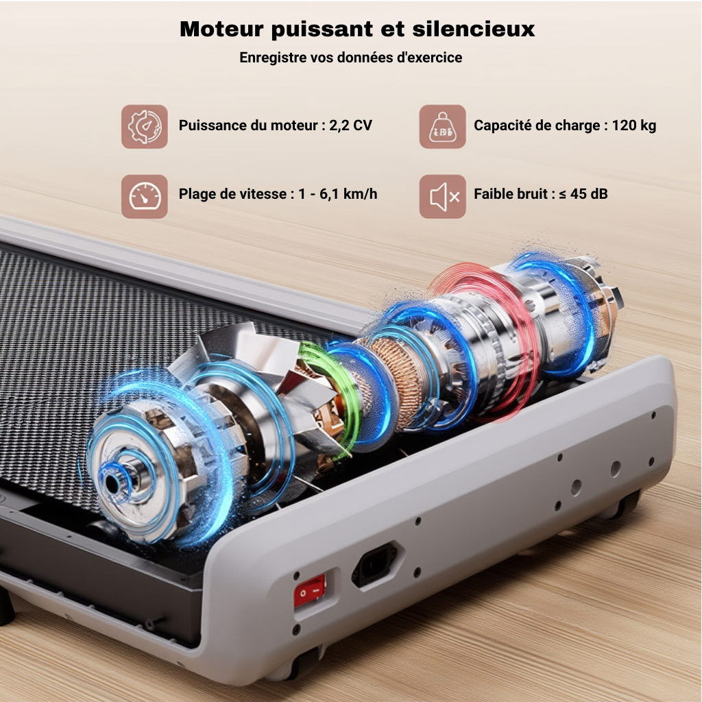 Tapis de Marche Pliable Ultra-Fin –  6 km/h | L'atelier Cardio