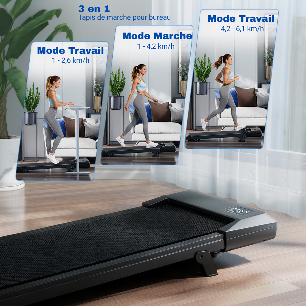 Tapis de Marche Pliable – 2,5 CV - Inclinaison 6 % | L'atelier Cardio