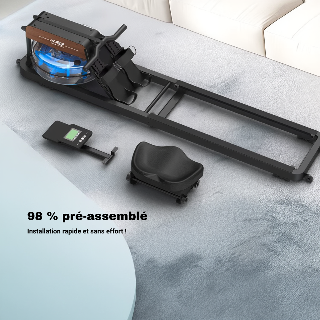 Rameur à Eau Pliable – Réservoir 14 L - 6 Niveaux | L'atelier Cardio