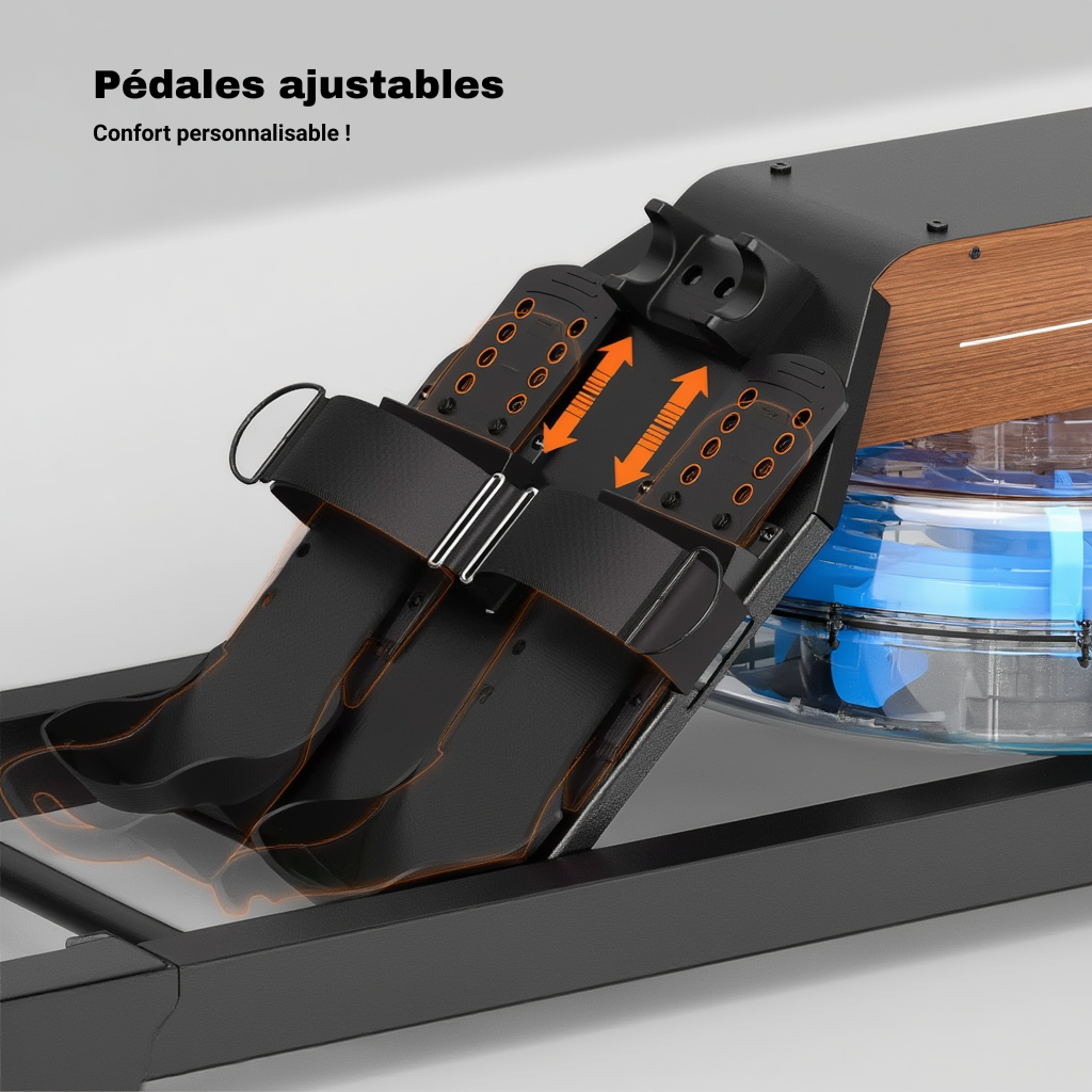 Rameur à Eau Pliable – Réservoir 14 L - 6 Niveaux | L'atelier Cardio