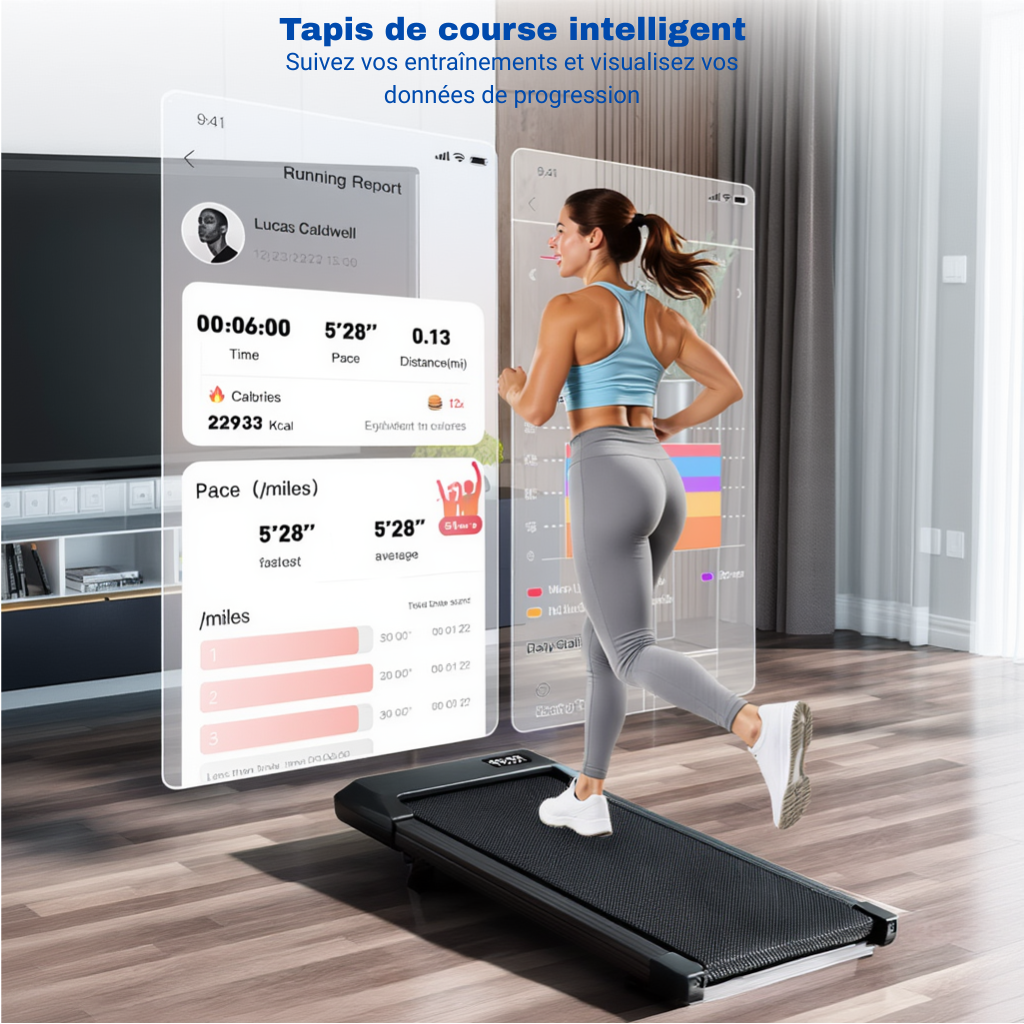 Tapis de Marche Pliable – 2,5 CV - Inclinaison 6 % | L'atelier Cardio