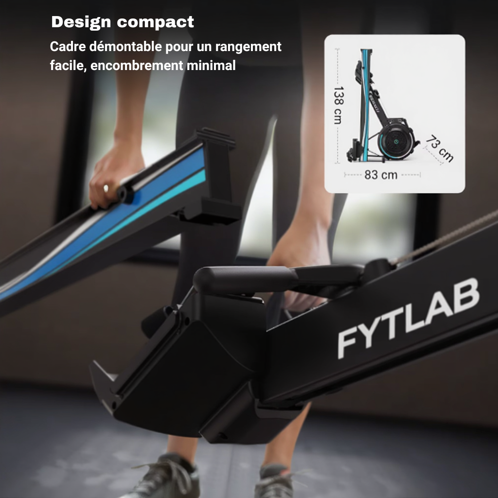 Rameur à Air Pliable – 10 Niveaux | L'atelier Cardio