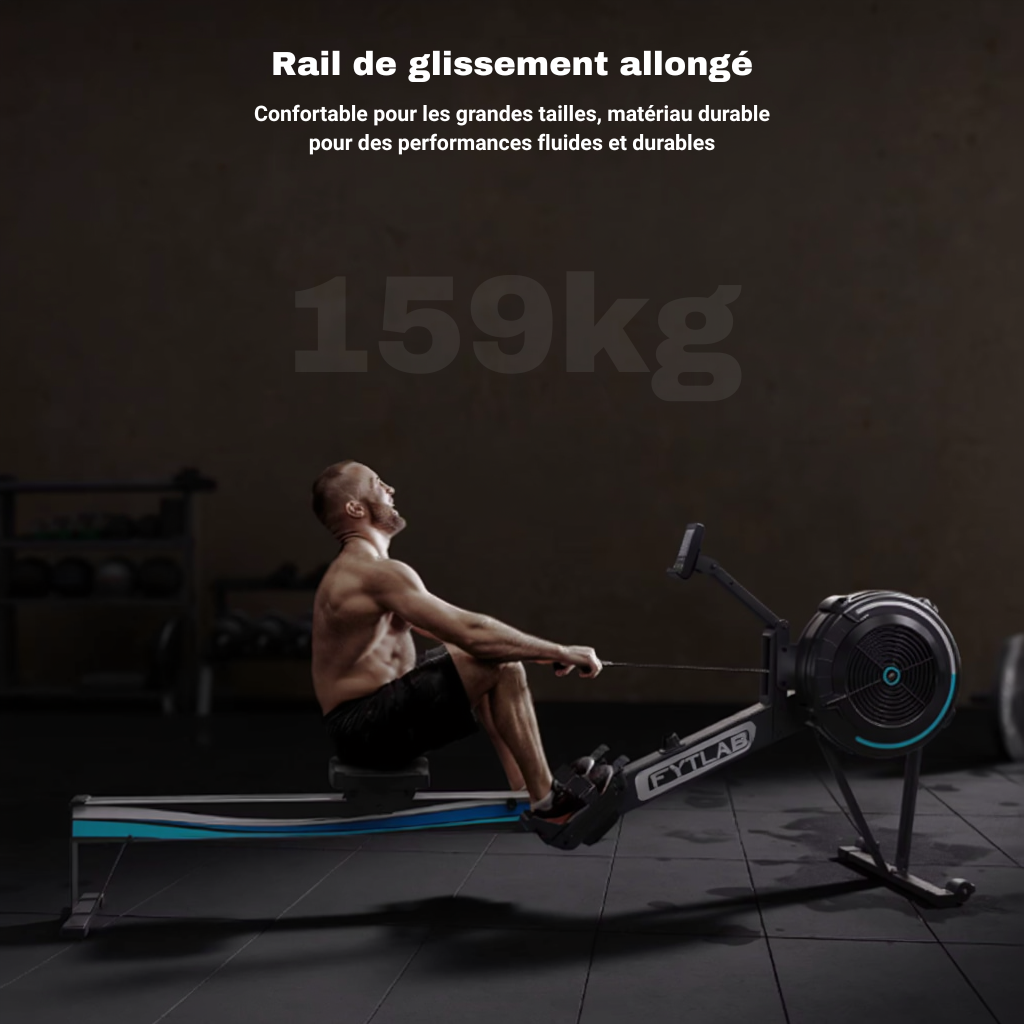 Rameur à Air Pliable – 10 Niveaux | L'atelier Cardio