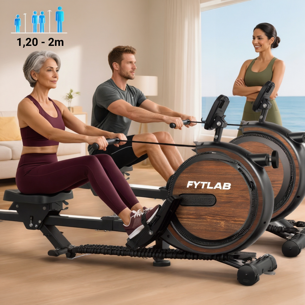 Rameur Magnétique Design Bois – Charge 160 kg | L'atelier Cardio
