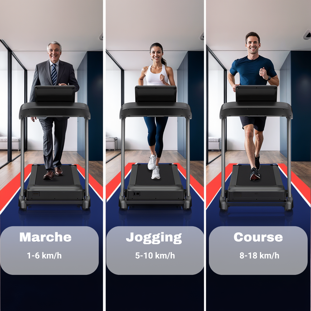Tapis de Course Pliable  – 18 km/h | L'atelier Cardio