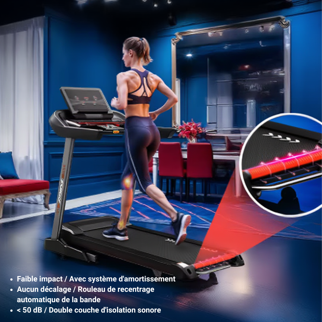 Tapis de Course Pliable  – 18 km/h | L'atelier Cardio