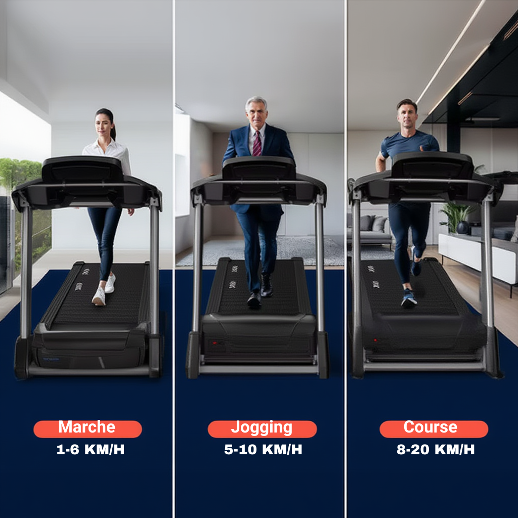 Tapis de Course Pliable  – 20 km/h | L'atelier Cardio