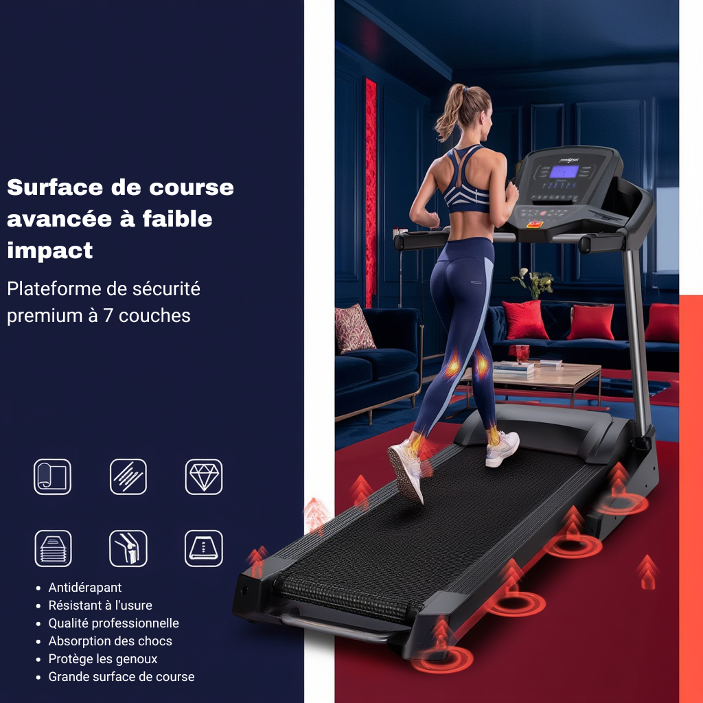 Tapis de Course Pliable  – 20 km/h | L'atelier Cardio