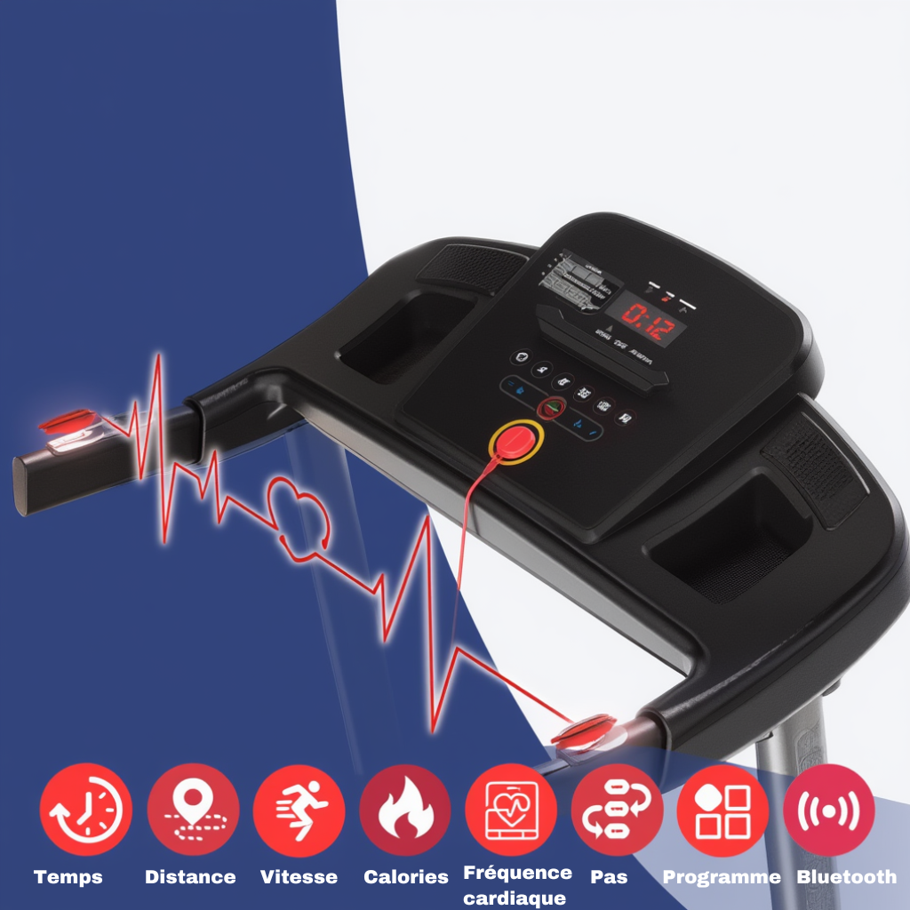 Tapis de Course Pliable  – 12 km/h - Inclinaison | L'atelier Cardio