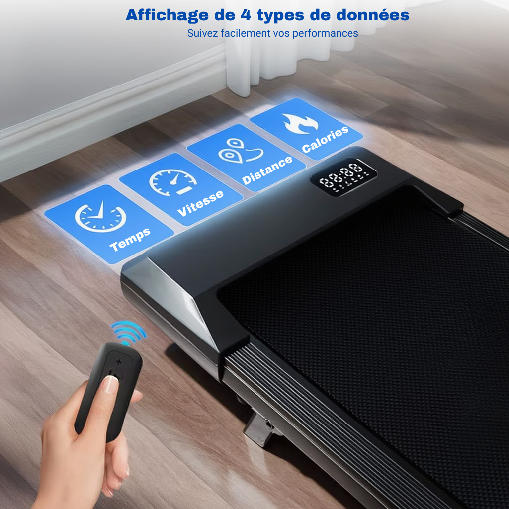 Tapis de Marche Pliable – 2,5 CV - Inclinaison 6 % | L'atelier Cardio