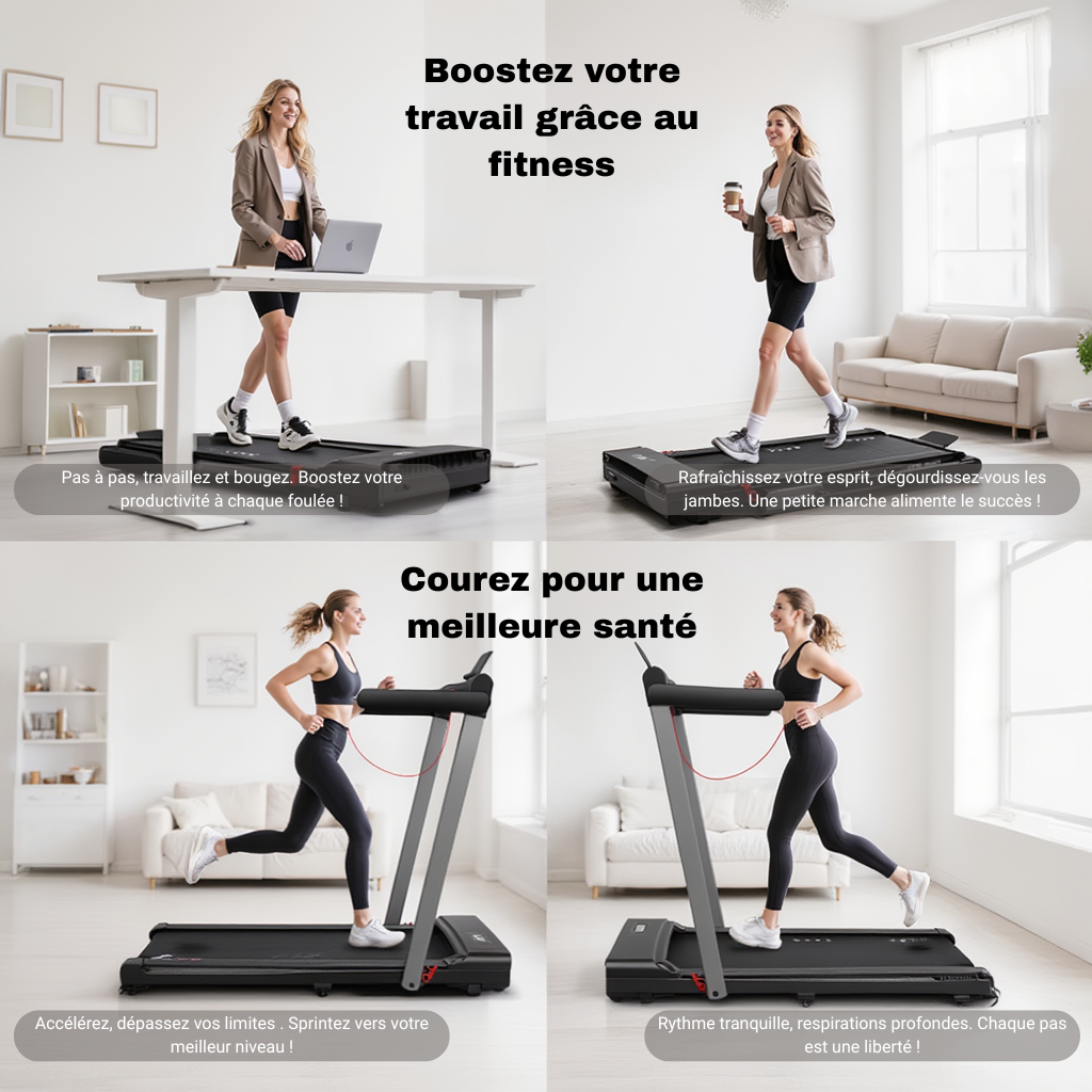 Tapis de Marche/Course Pliable – 12 km/h | L'atelier Cardio