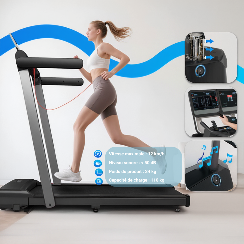 Tapis de Marche/Course Pliable – 12 km/h | L'atelier Cardio