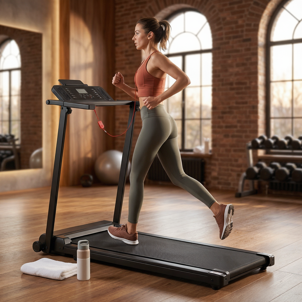 Tapis de Course Compact –  12 km/h, Inclinaison 12% | L'atelier Cardio